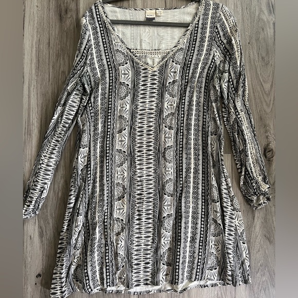 Black Western  Aztec Printed Fashion Vacation Sundress